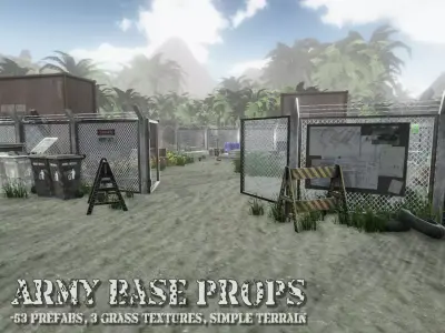 Army Base Props Low-poly 3D model