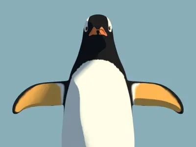 Penguin - NPR Free low-poly 3D model