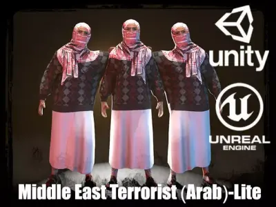 Middle East Terrorist - Arab-LITE Low-poly 3D model