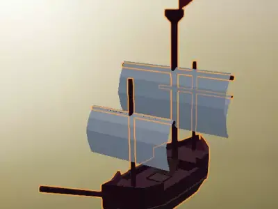 Hulk Ship Low-poly 3D model