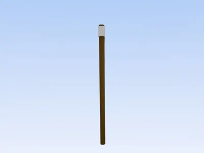 Lowpoly axe with wooden handle Free low-poly 3D model