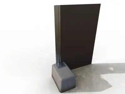 Temporary perimeter fence  hoarding set building site Low-poly 3D model