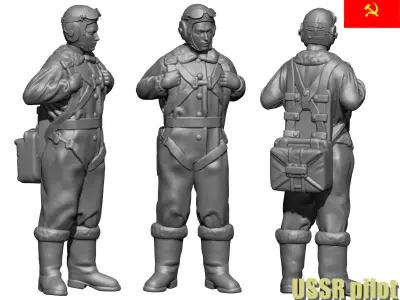 Soviet Pilot  3D print model purchase