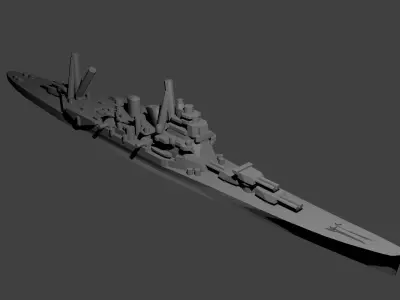 Japanese Takao Class Cruiser Warship 3D print model