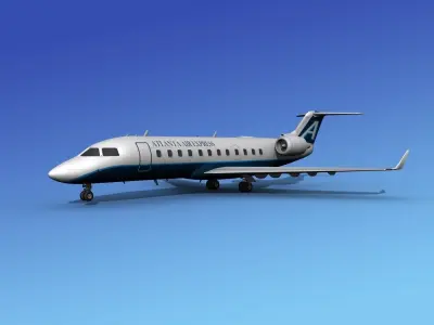 Canadair CRJ200 Atlanta Air Express 3D model