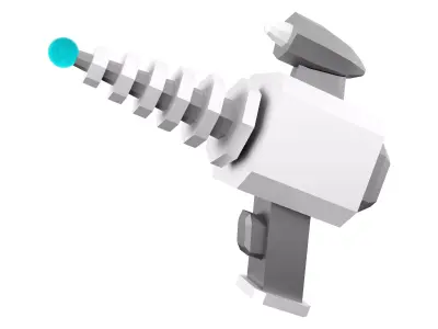 3d science fiction blaster icon 3D model