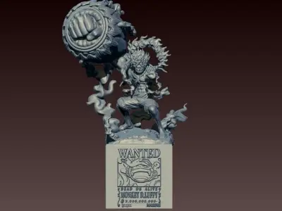 Luffy nika  - gear 5 - One piece - split part - 3D print model 3D print model
