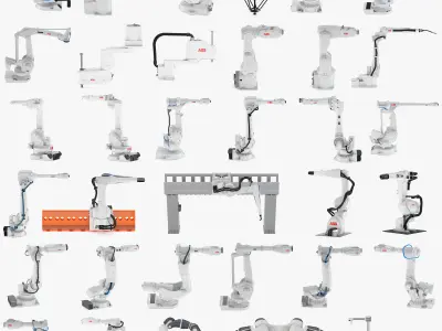 34 ABB Industrial Robots Collection 3D model
