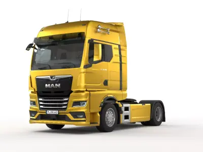 Man TGX 2020 with interior 3D model