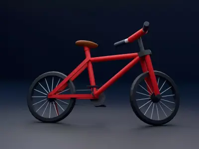 Modern Bicycle 3D Model Game Ready Bike Asset Low-poly 3D model