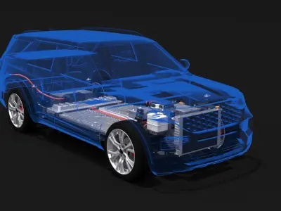 Electric Automobiles X-Ray Colletion 3D model