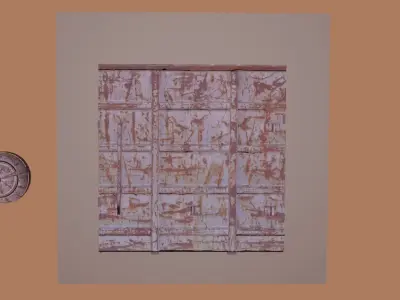 container PBR wooden box 3D model