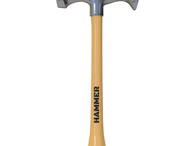 Hammer 01 Low-poly 3D model