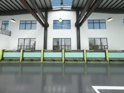 factory interior 3D model