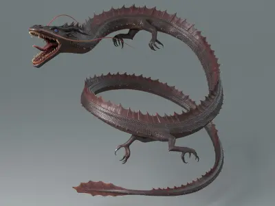 Chinese Dragon Rigged 3D model