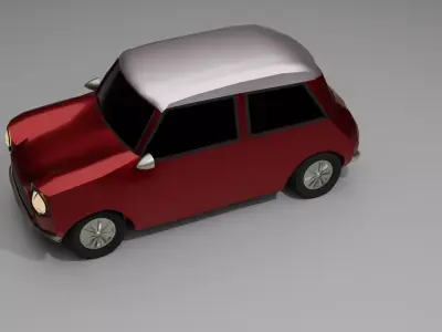 Low Poly Small SUV Game-ready vehicle FBX OBJ Low-poly 3D model