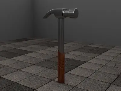 Hammer Low-poly 3D model 40