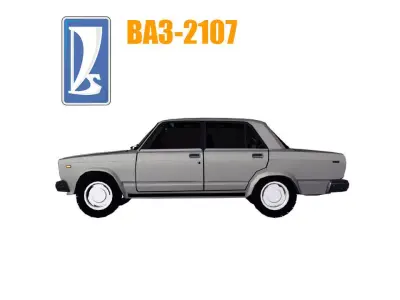 VAZ 2107 LADA RIVA Low-poly 3D model