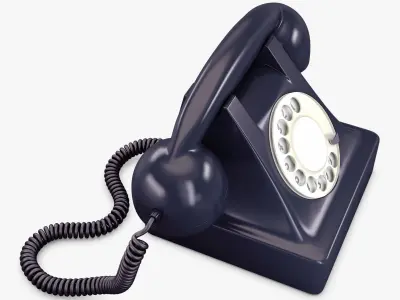 Retro Telephone v 1 3D model