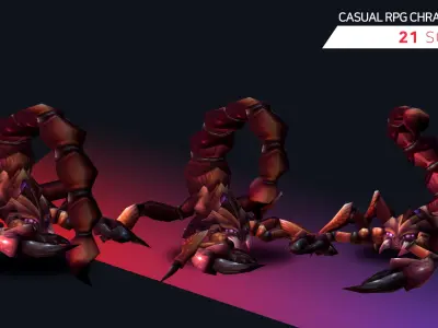 Casual RPG Monster - 21 Scorpion Low-poly 3D model