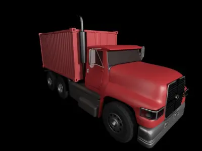 Truck and container  3D model
