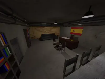 Military Bunker - Spain Low-poly 3D model