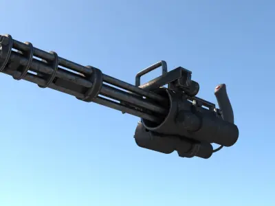 Modern Minigun M134 Low-poly 3D model