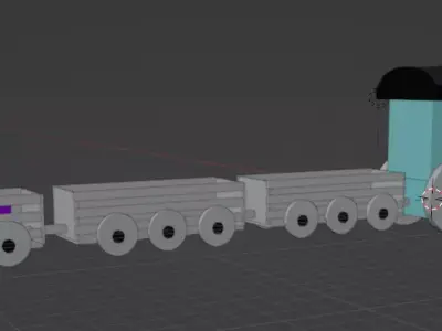 Toy Train 3D model buy
