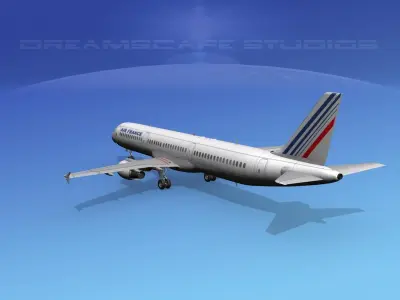 Airbus A321 Air France 3D model purchase