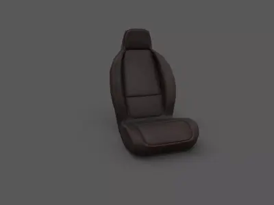 Generic Car Seat Low-poly 3D model