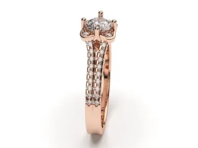solitaire with ring sizes  8 part S46 3D print model