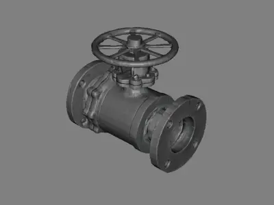 Industrial Ball Valve Pack Low Poly Game Ready PBR Low-poly 3D model