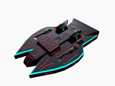Space Force Blue - PBR Low-poly 3D model