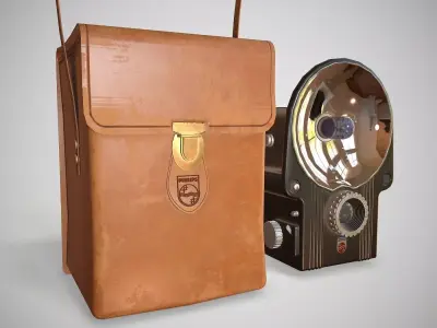 Philips Flash Cam And Bag Low-poly 3D model