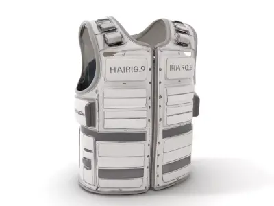 Futuristic Tactical Vest Model Pack Low-poly 3D model