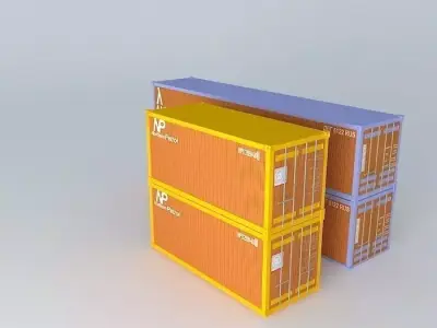 My shipping containers Free 3D model