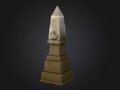 Obelisk of Time Low-poly 3D model