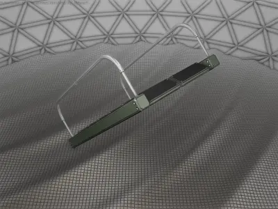 Sci-Fi Stairs - 19 - Green Version Low-poly 3D model