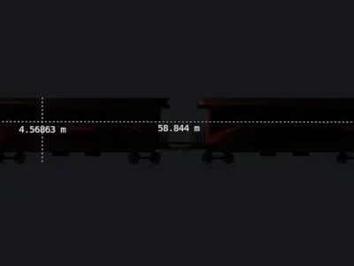 Pack 2  4 wagons passagers  anims Low-poly 3D model