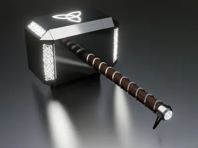 Thors Hammer Mjolnir 3D model