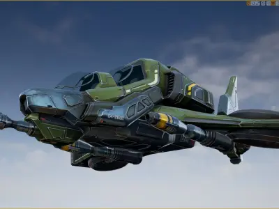 Scout Spaceship - game model Low-poly 3D model