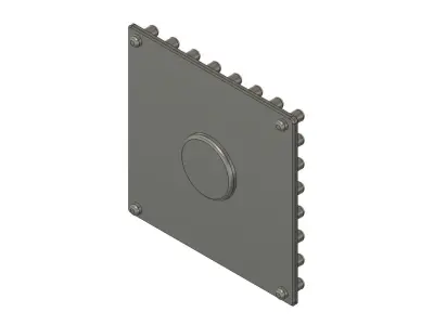 Bumps plate small size 3D model