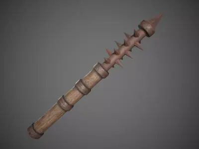 Spiked Melee Weapon  Medieval Low-poly 3D model