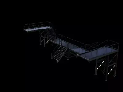 industrial stairs 02  3D model