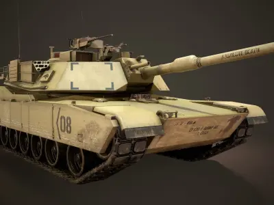 M1A2 Abrams Tank Low-poly 3D model get
