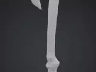 Survival Axe Low Poly Game Asset Low-poly 3D model