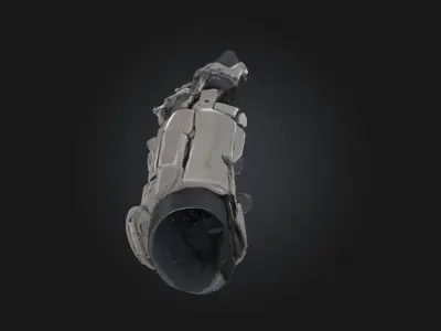 Cybernetic Gauntlet Futuristic Armored 3D model