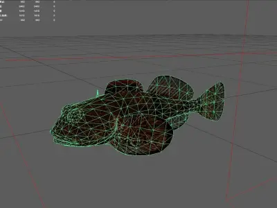Sculpin Low-poly 3D model buy