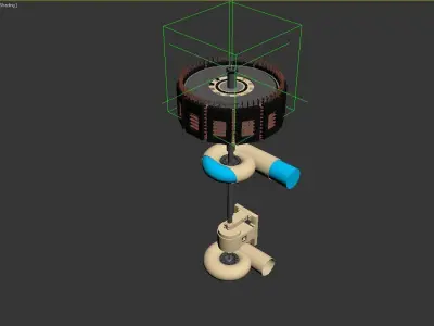 Hydropower Francis Turbine Generator  3D model