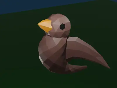 Bevy Bird Free low-poly 3D model